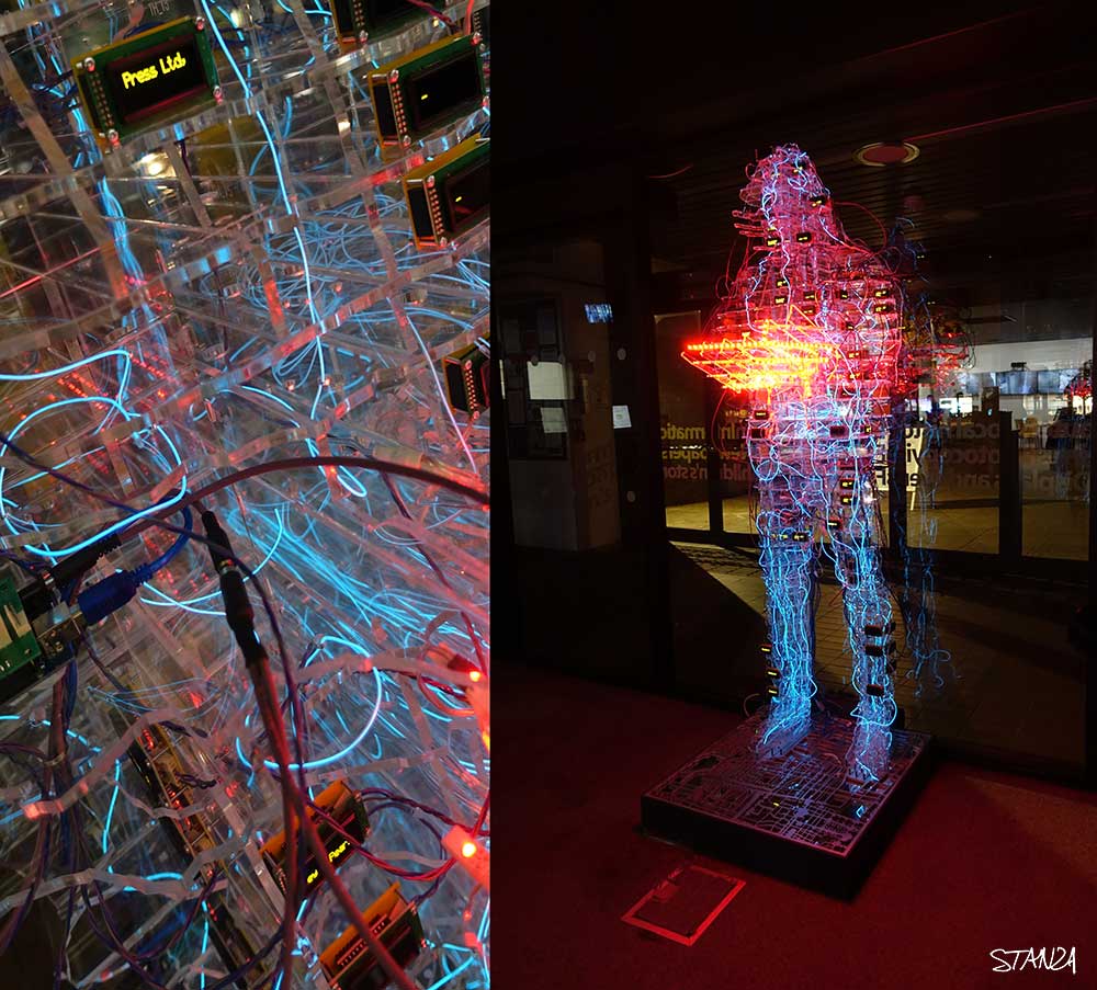 Stanza data visualisation sculpture artwork.