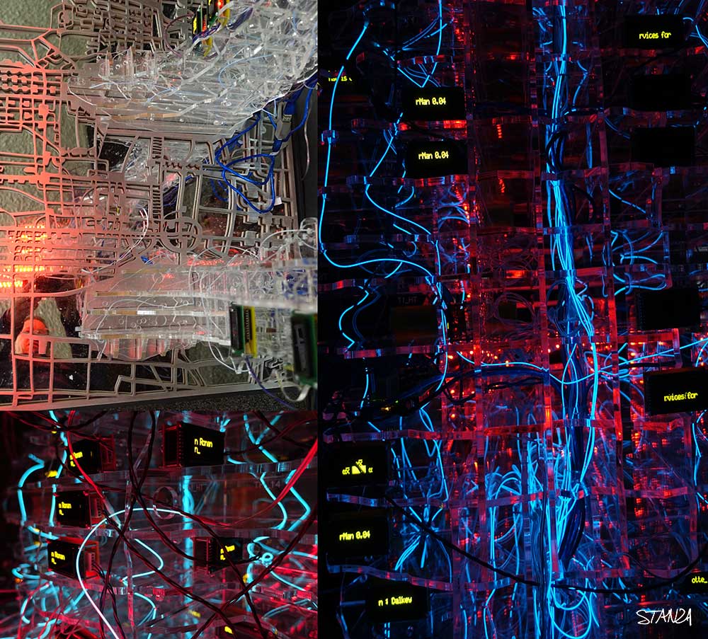 Stanza data sculpture artwork.