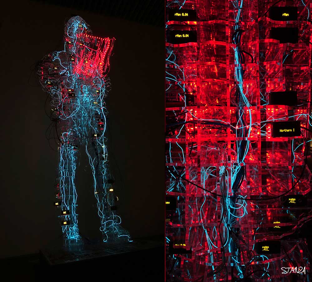 Stanza data sculpture artwork.