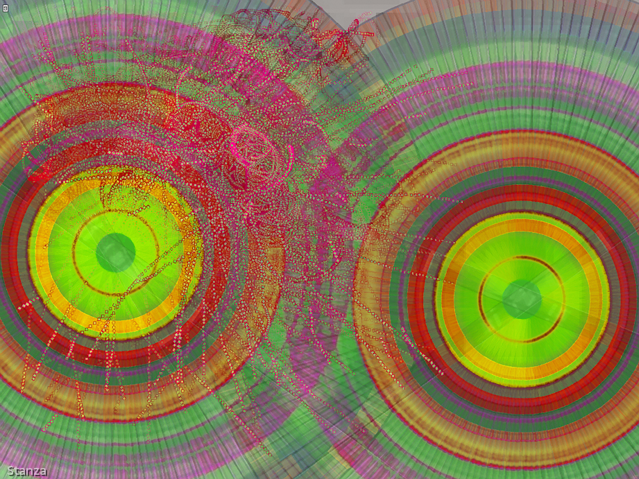 Artwork: Digital paintings made with custom made software Made and signed by Stanza size 120 by 90 cm