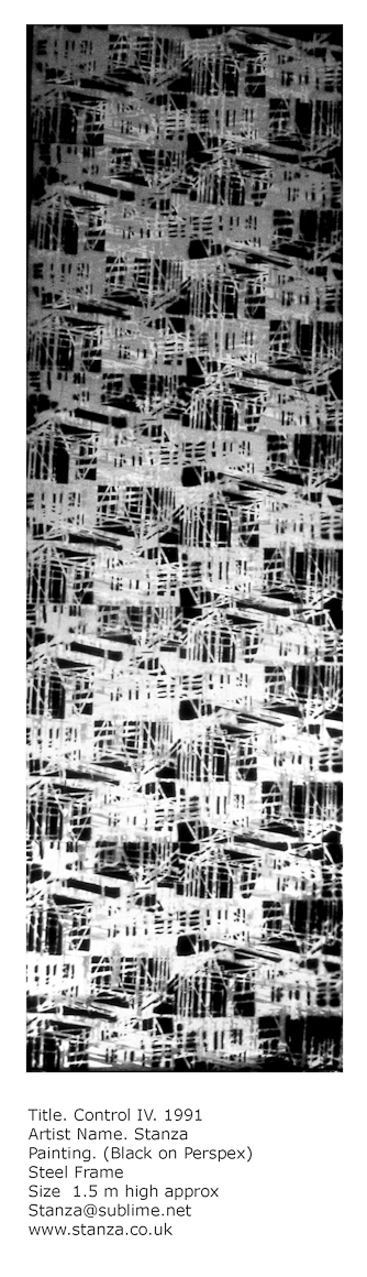 Steve Stanza Oil Stanza Paintings, Oil on canvas, 1989, city, urban, towers blocks and estates, maps , industrial.