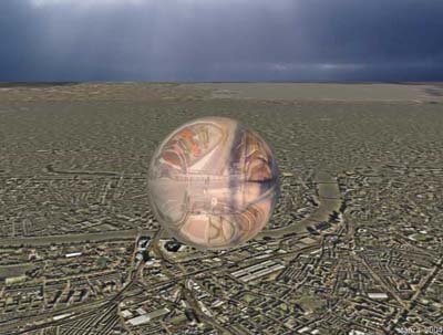 Title. 'Global: Never the same again always different....Forever', is a real time web artifact made in 2004 by Stanza. 