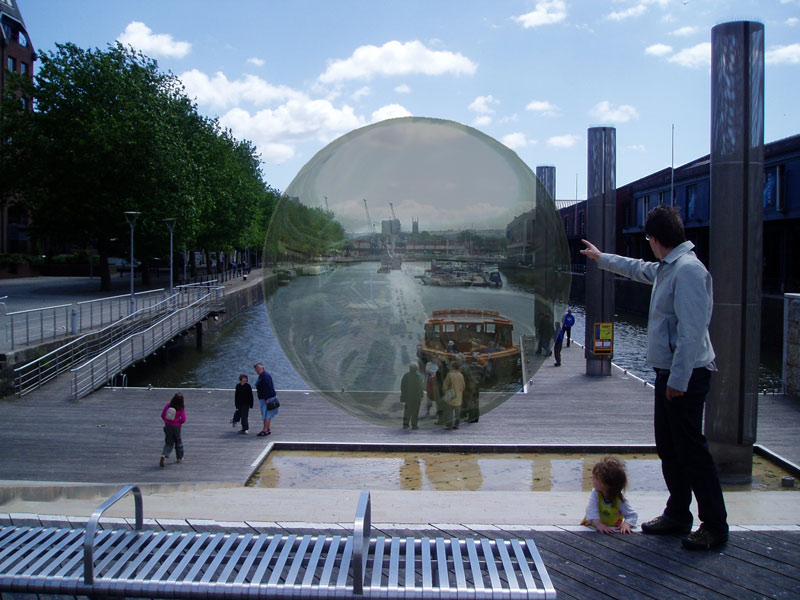 Stanza display globe 2004 at the Watershed In Bristol