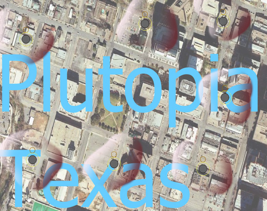 stanza artwork.Sensing the city and the environment to make art. The results are the visualisation and sonification of real time spaces. Using custom made sensors in the V & A Porter gallery and around the city. 20 custom environmental sensors units measure, light, noise, sound, humidity, and temperature....this data is turned. Plutopia