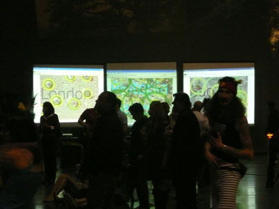 stanza sensity...at SXSW.  Real time cities. Stanza sensity...Plutopoia at SXSW Austin Texas 2009. Live data cities.  Shown above London, Austin Texas. and Sao Paulo. Interactive sensors