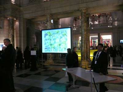 This visualisation is made for Cybersonica late at Victoria and Albert Museum, London. on 31 st October 2008