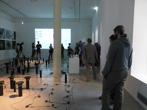 Stanza city sounds  map art installation soundcities