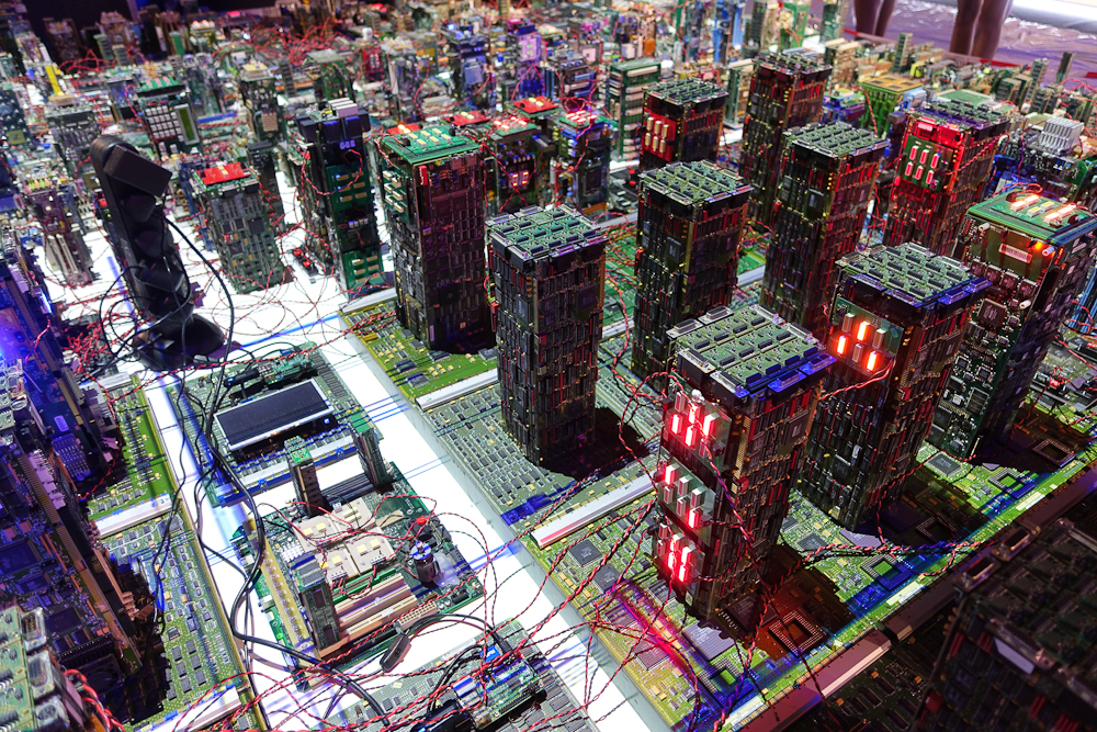 city sensor , data, surveillance art  by  stanza